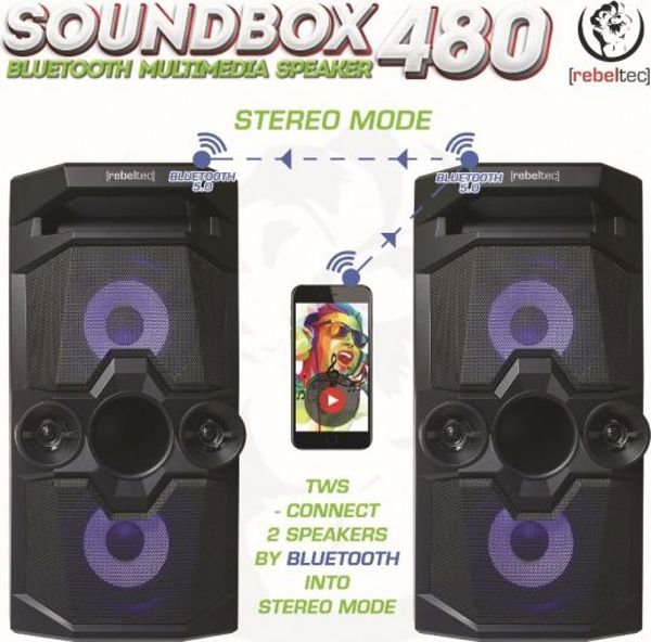 Ηχείο Rebeltec SoundBox 480 μαύρο (RBLGLO00037)