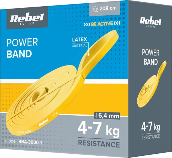 Rebel Active Powerband PL-1 Μικρή Αντίσταση Κίτρινο 1 τεμ.
