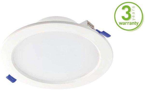 Recessed LED panel GTV DENVER SAMSUNG, IP54, 30 W, 2700 lm, 4000K, white, O22.5 cm