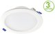 Recessed LED panel GTV DENVER SAMSUNG, IP54, 30 W, 2700 lm, 4000K, white, O22.5 cm