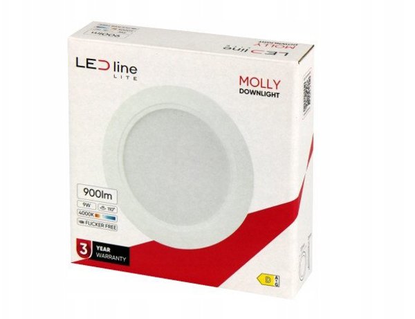 ΕΝΤΟΙΧΙΣΜΕΝΟ ΦΩΤΙΣΤΙΚΟ LED MOLLY 40K 9W 900LM