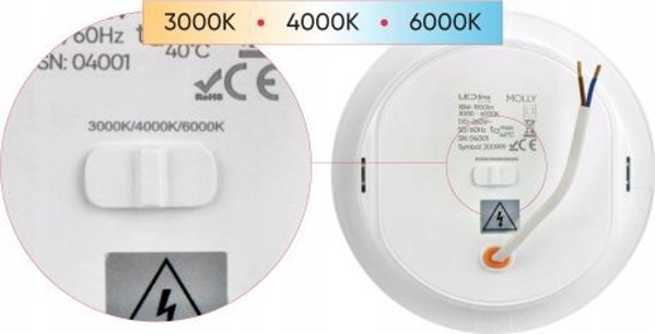 ΕΝΤΟΙΧΙΖΟΜΕΝΟ ΦΩΤΙΣΤΙΚΟ LED MOLLY 30-60K 18W 1900