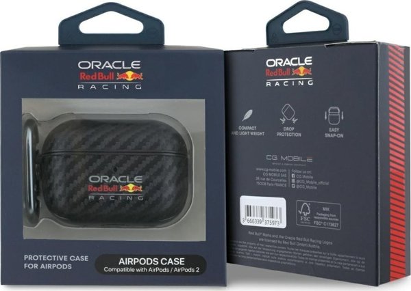 Red Bull PU Carbon Logo Θήκη για AirPods Pro 2 Μαύρο