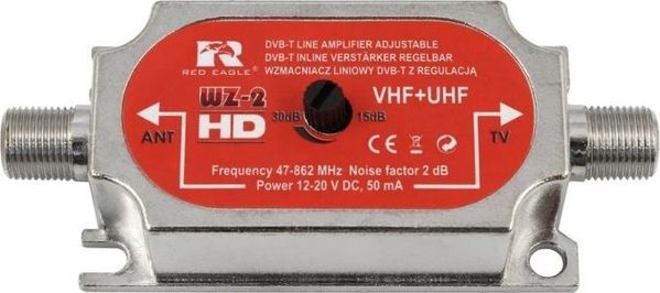 Ενισχυτής κεραίας γραμμής DVB-T Red Eagle με ρύθμιση +30dB
