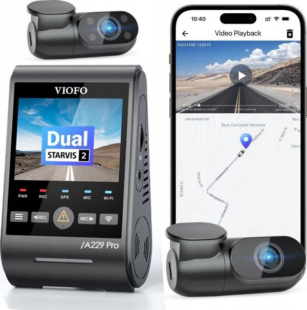 Καταγραφικό Viofo Καταγραφικό Βίντεο VIOFO A229 PRO 3CH-G GPS