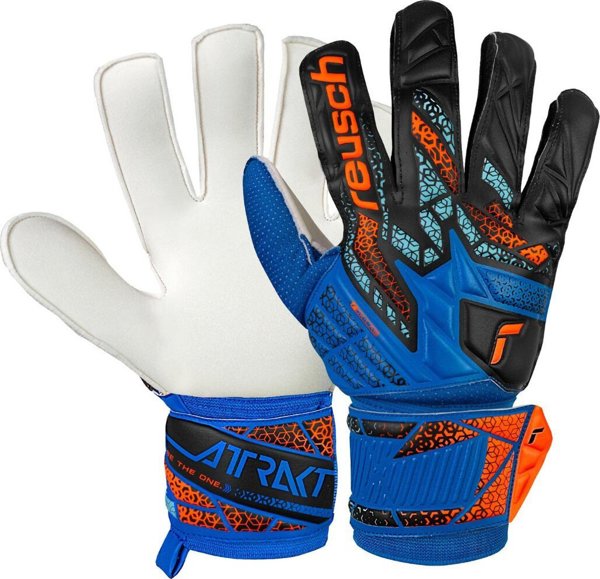Γάντια τερματοφύλακα Reusch Attrakt Solid μπλε-μαύρα 5570515 4467 7,5