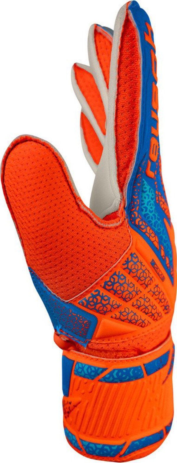 Γάντια τερματοφύλακα Reusch Attrakt Solid Junior πορτοκαλί-μπλε 5572515 2290 5,5