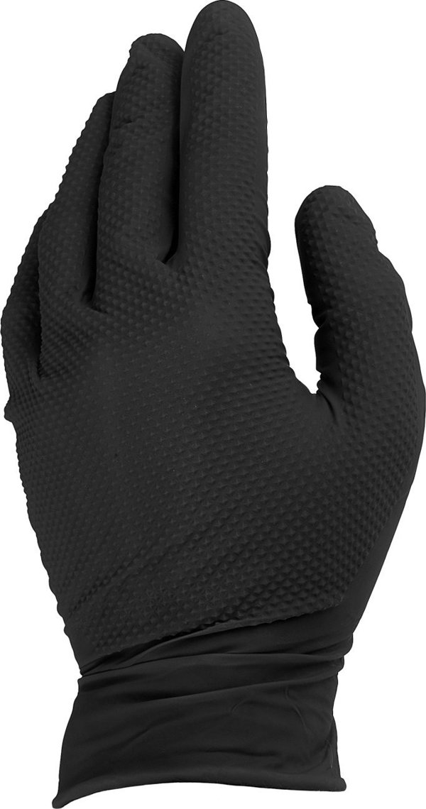 Νιτριλοειδή γάντια SOLID GRIP 50τμχ. μ. XL μαύρα (10)