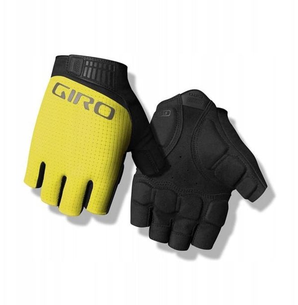 Ανδρικά γάντια GIRO BRAVO II GEL με κοντά δάχτυλα σε έντονο κίτρινο χρώμα, μέγεθος S (περίμετρος χεριού 178-203 mm / μήκος χεριού 175-180 mm) (NEW 2025)