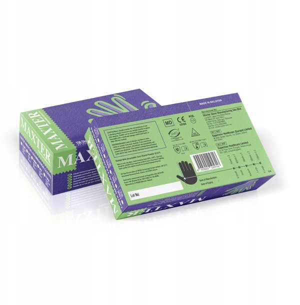 Γάντια Λατέξ Πουδραρισμένα MAXTER 100 τεμ., Μέγεθος L