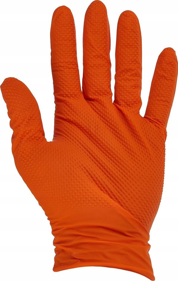 Νιτριλοειδή γάντια SOLID GRIP 50τμχ. μ. XL πορτοκαλί (10)