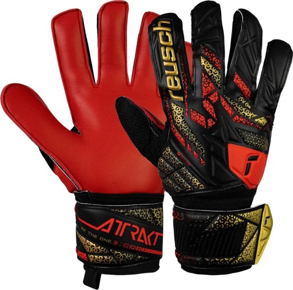 Γάντια τερματοφύλακα Reusch Attrakt Solid κόκκινο-μαύρο 5570515 7075 9,5