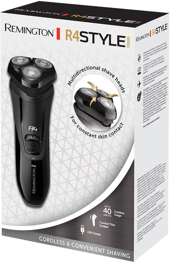 Remington Shaver | R3600 R4 Style Series | Operating time (max) 40 min | Juodas