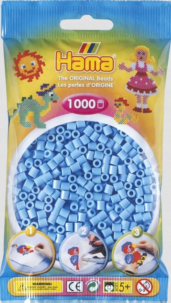 Revell Hama midi perler 1000stk pastel blå