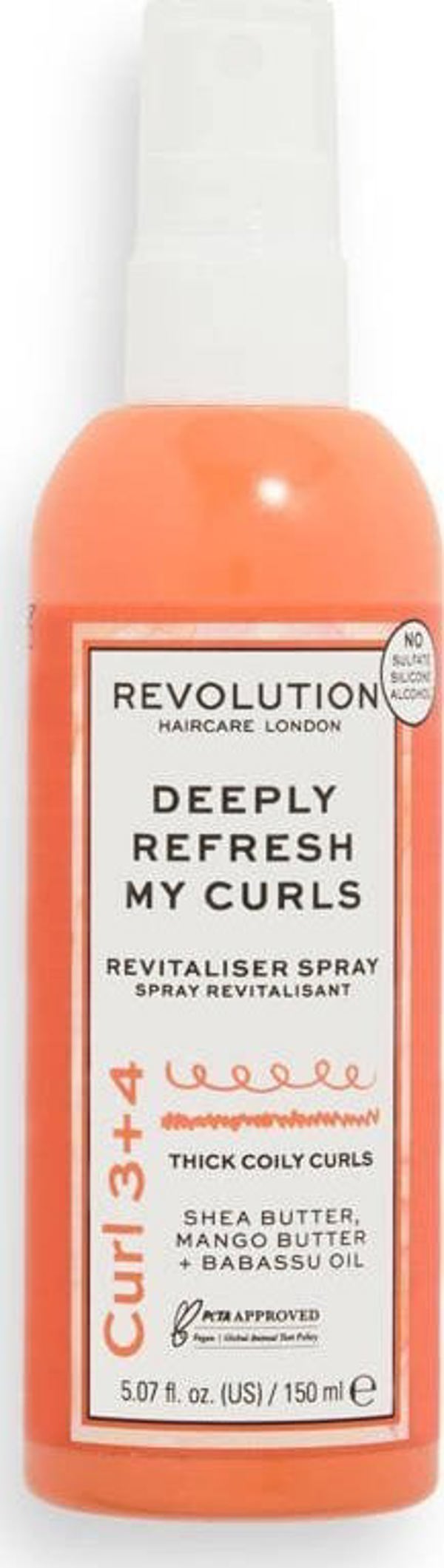 Spray Αναζωογόνησης Μαλλιών Revolution Hair Care London Deeply Refresh My Curls (150 ml)
