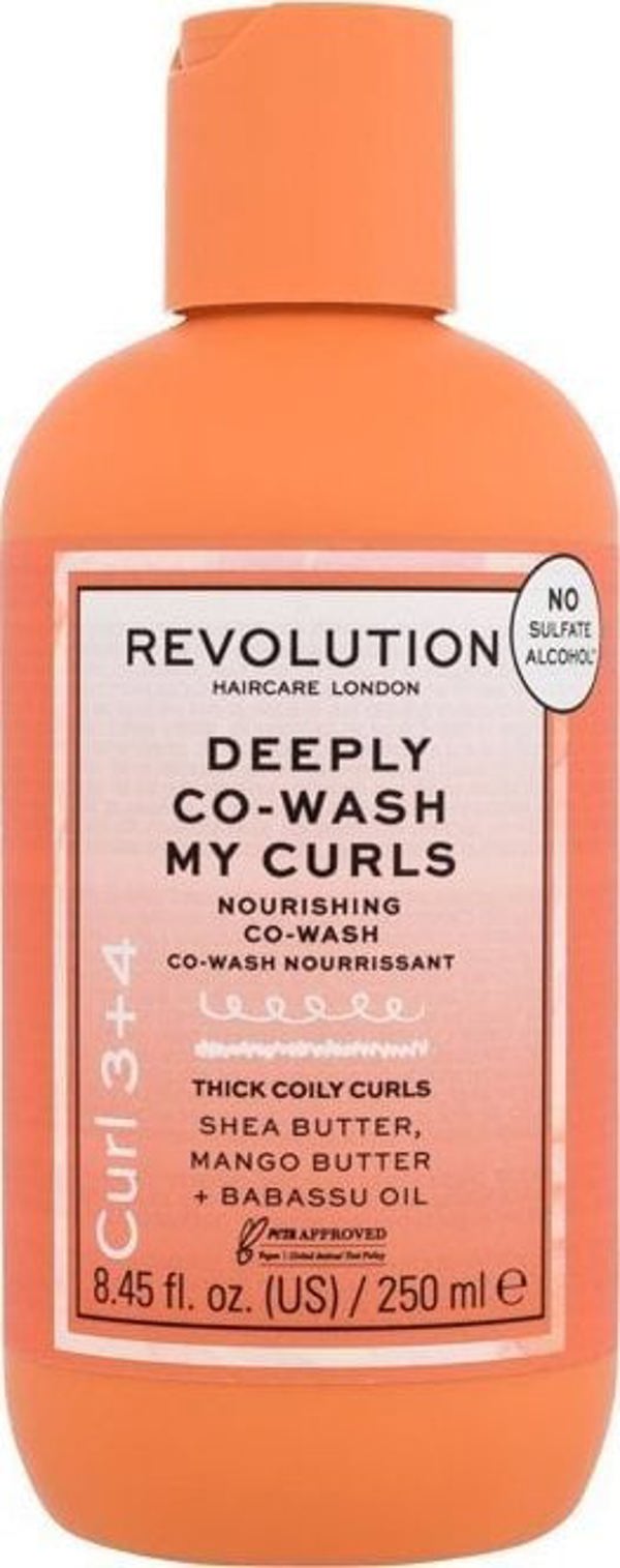 Ενυδατική μάσκα μαλλιών Revolution Hair Care London Deeply Co-Wash My Curls (250 ml)
