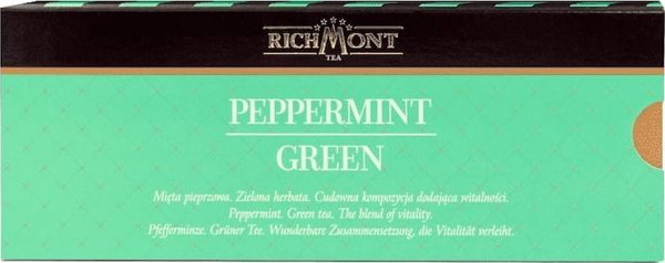 Richmont Τσάι Richmont Peppermint Green 12x4g - πράσινο τσάι με αρωματική μέντα δυόσμου