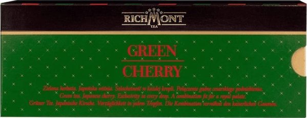 Richmont Τσάι Richmont Green Cherry 12x4g - πράσινο τσάι με κεράσια, πέταλα τριανταφύλλου και ανανά