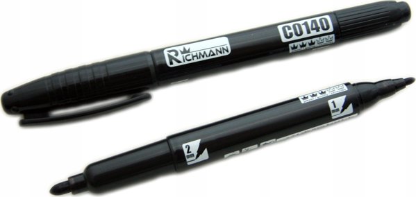 Richmann Μαύρος διπλός μαρκαδόρος 1-2 mm