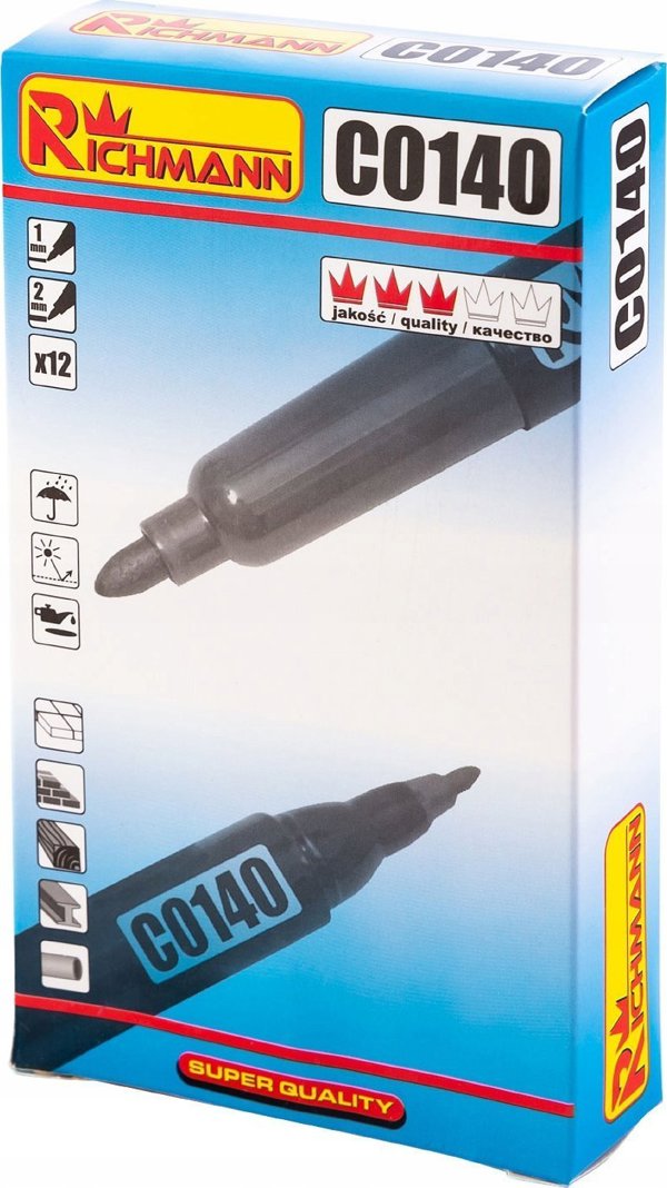 Richmann Μαύρος διπλός μαρκαδόρος 1-2 mm