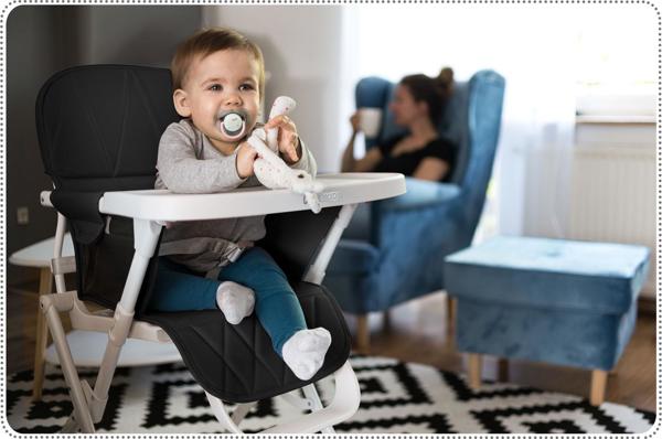 Ricokids Nuco Καρεκλάκι Φαγητού Μωρού, Μαύρο (7199)