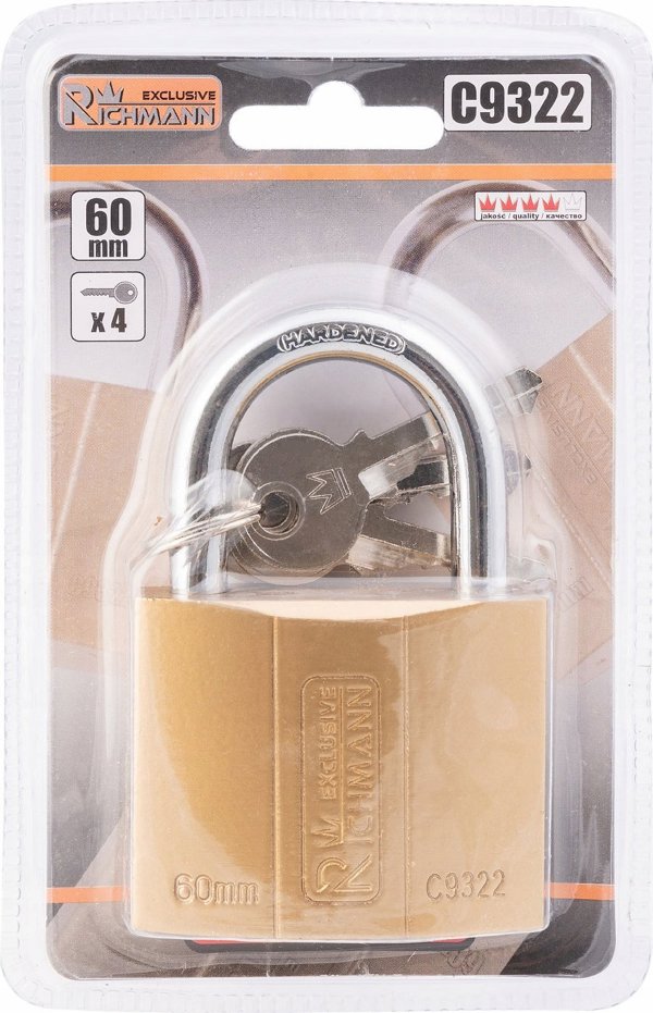Χρυσό κλείδωμα Richmann 60 mm