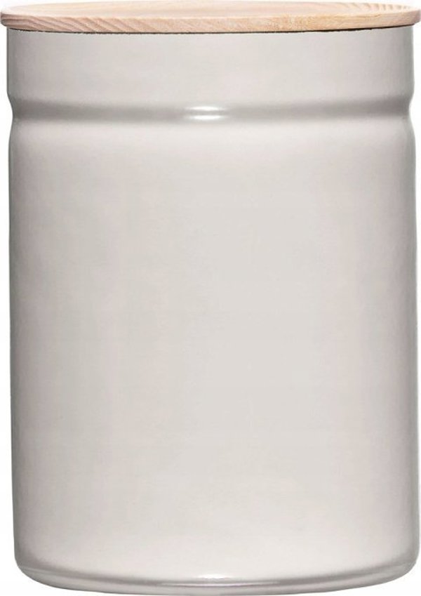 Riess RIESS - Κουζίνα δοχείο με ξύλινο καπάκι 2,2l Light Grey