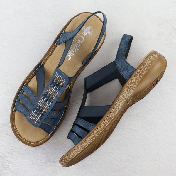 Rieker Sandals 628G7-14 Niebieskie 38