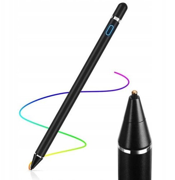 Riff Active Superfine NIB Stylus Pen επαναφορτιζόμενο με υψηλή ευαισθησία 1,4 mm Superfine Android / iOS Μαύρο