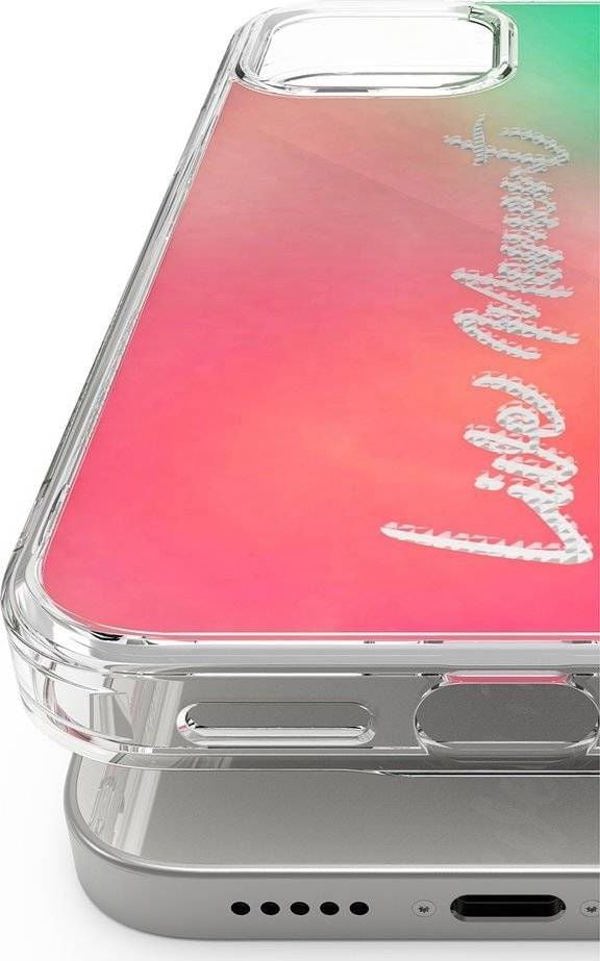 Θήκη Ringke Ringke Fusion Design με ενισχυμένη προστασία και ζελατινώδες πλαίσιο για iPhone 12 Pro Max ροζ-πράσινο (GNAP0028)