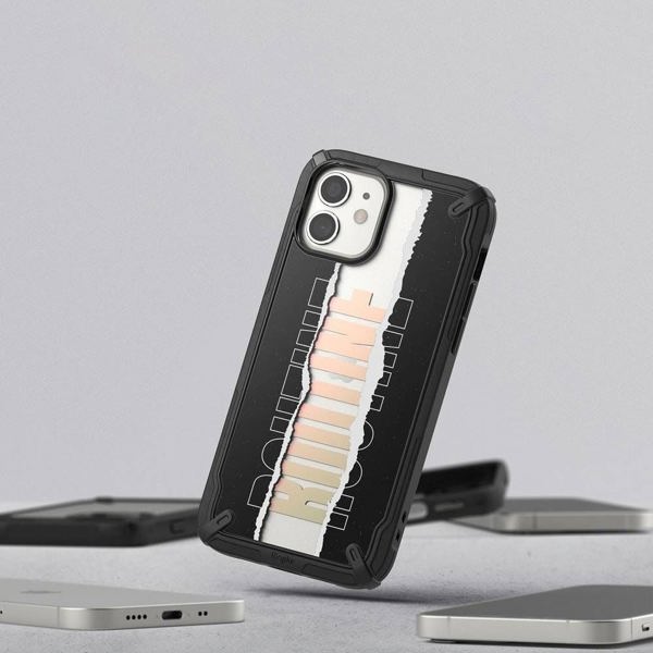 Θήκη θωρακισμένη με πλαίσιο Ringke Ringke Fusion X Design για iPhone 12 mini μαύρο (Routine) (XDAP0020)