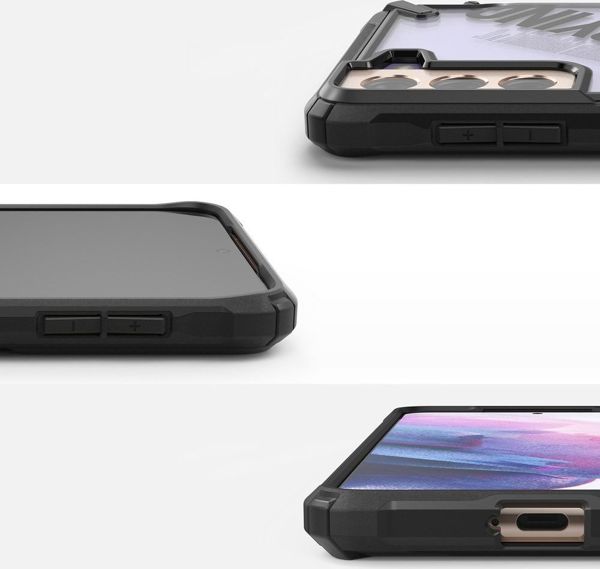 Θήκη θωρακισμένη με πλαίσιο Ringke Ringke Fusion X Design για Samsung Galaxy S21+ 5G (S21 Plus 5G) μαύρο (Routine) (XDSG0054)