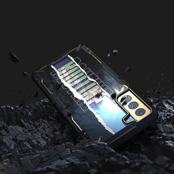 Θήκη θωρακισμένη με πλαίσιο Ringke Ringke Fusion X Design για Samsung Galaxy S21+ 5G (S21 Plus 5G) μαύρο (Routine) (XDSG0054)