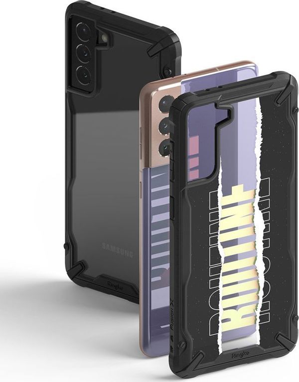 Θήκη θωρακισμένη με πλαίσιο Ringke Ringke Fusion X Design για Samsung Galaxy S21+ 5G (S21 Plus 5G) μαύρο (Routine) (XDSG0054)