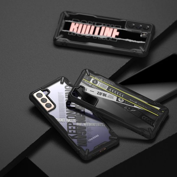 Θήκη θωρακισμένη με πλαίσιο Ringke Ringke Fusion X Design για Samsung Galaxy S21+ 5G (S21 Plus 5G) μαύρο (Routine) (XDSG0054)