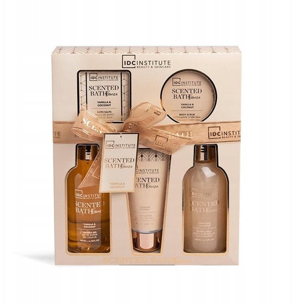 Σετ IDC Institute Scented Bronze: αφρόλουτρο, 200 ml + αφρός μπάνιου, 200 ml + λοσιόν σώματος, 100 ml + άλατα μπάνιου, 100 g + απολέπιση, 60 ml