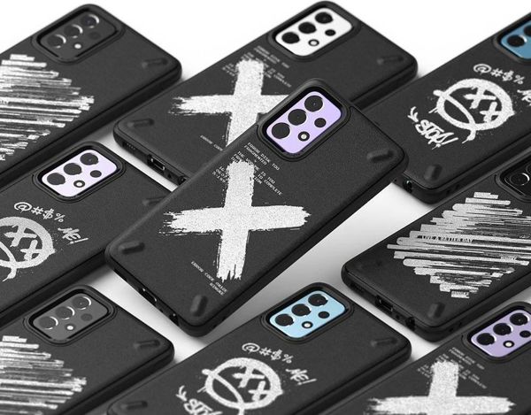 Σχεδιασμός Ringke Onyx ανθεκτική θήκη Samsung Galaxy A72 4G μαύρο (Paint) (OXSG0047)