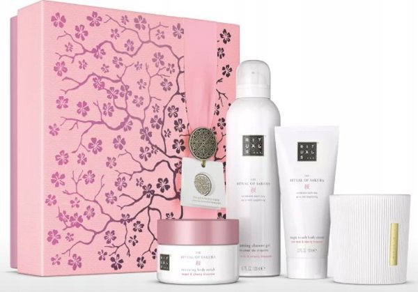 Rituals ΣΕΤ RITUALS (THE RITUAL OF SAKURA BODY CREAM 100ML + BODY SCRUB 125G + CANDLE 140G + SHOWER GEL 200ML)