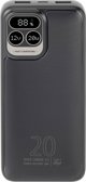 RivaCase POWERBANK 20.000 MAH USB-C 20W LCD, 1X ΕΙΣΟΔΟΣ/ΕΞΟΔΟΣ USB-C PD 20W, 2X USB-A QC 3.0 18W, ΜΑΥΡΟ