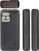 RivaCase POWERBANK 20.000 MAH USB-C 20W LCD, 1X ΕΙΣΟΔΟΣ/ΕΞΟΔΟΣ USB-C PD 20W, 2X USB-A QC 3.0 18W, ΜΑΥΡΟ