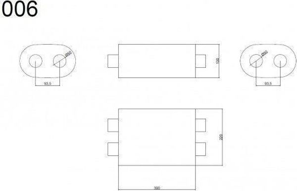 RM Motors Μεσαίο Σιγαστήρα 60mm RM