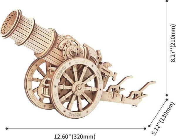 Robotime ROBOTIME Ξύλινο Παζλ 3D - Κανόνι