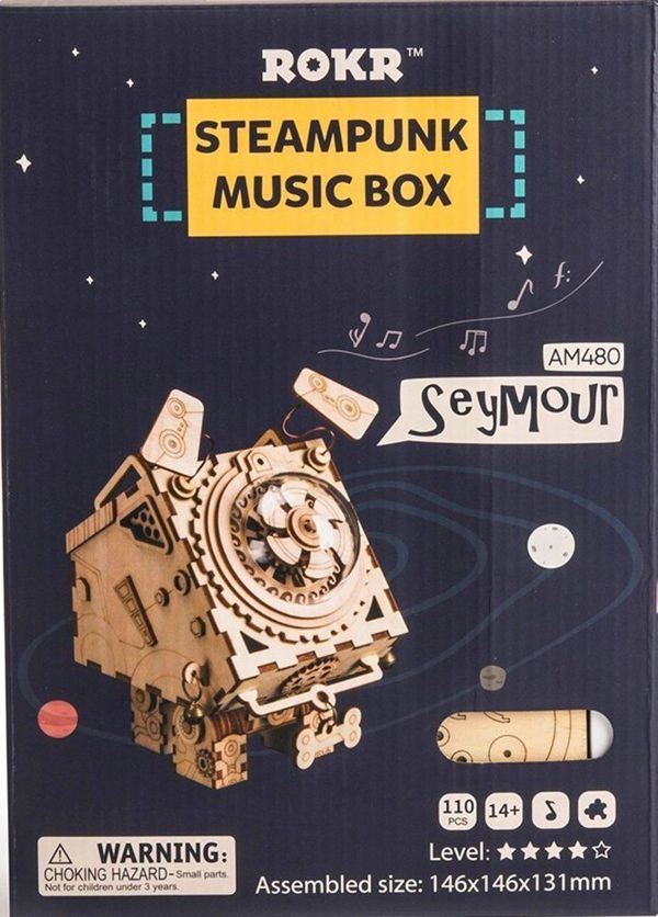 Robotime Technology ROBOTIME Ξύλινο Μοντέλο Μουσικό Κουτί Steampunk Σκύλος