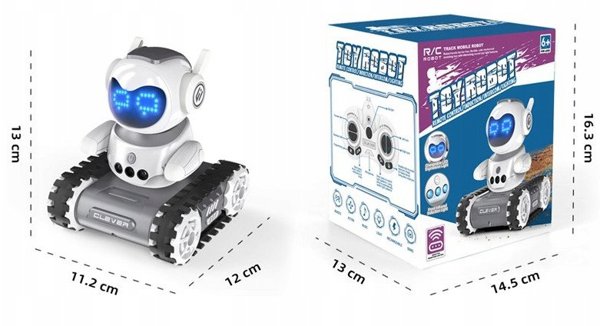 Robot zdalnie sterowany z funkcjÄ Walkie-Talkie emocje LED
