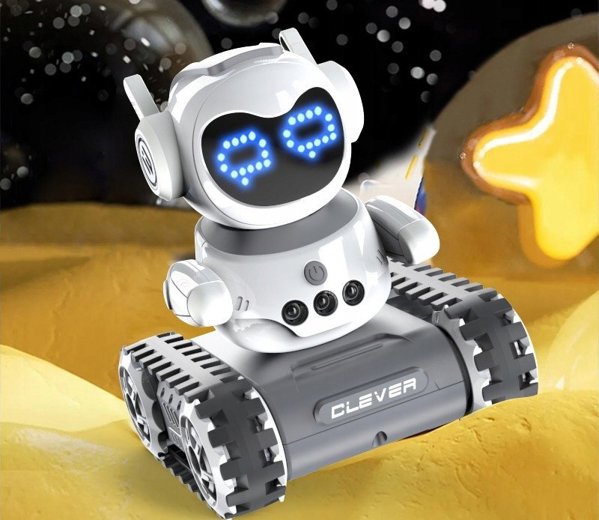 Robot zdalnie sterowany z funkcjÄ Walkie-Talkie emocje LED