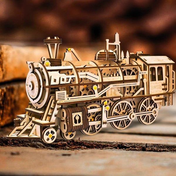 Robotime Technology ROBOTIME Ξύλινο Μοντέλο Παζλ 3D Ατμομηχανή