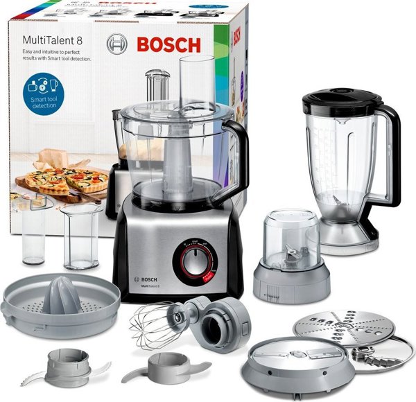 Κουζινομηχανή Bosch MC812M844 1250W, Μαύρο/Inox, 3.9L