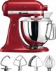 KitchenAid 5KSM175PSEER Πολυλειτουργικό Μίξερ Πλανητικό Κόκκινο με 3 Εξαρτήματα και Κάδο 4.8L