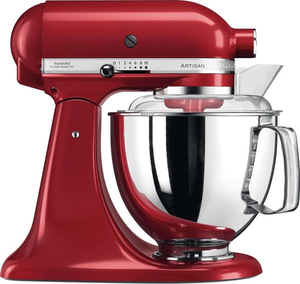KitchenAid 5KSM175PSEER Πολυλειτουργικό Μίξερ Πλανητικό Κόκκινο με 3 Εξαρτήματα και Κάδο 4.8L