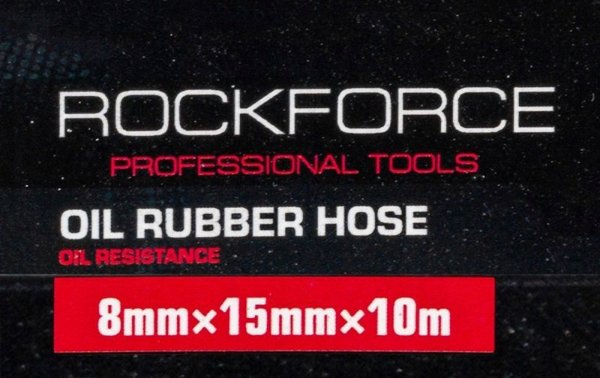 Rockforce Ενισχυμένος λαστιχένιος σωλήνας ανθεκτικός στο λάδι 8mm x 10m